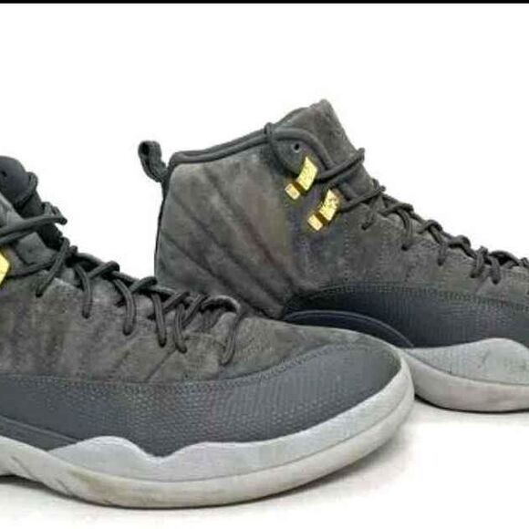 Nike Air Jordan 12 Retro Dark Gray Suede Sneakers Tennis Shoes- Men 10 COA main image 6